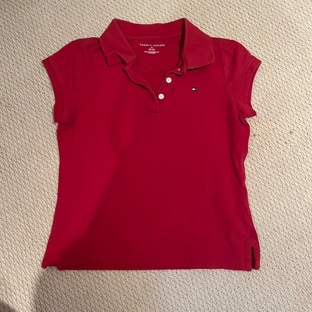 Tommy Hilfiger red polo t-shirt